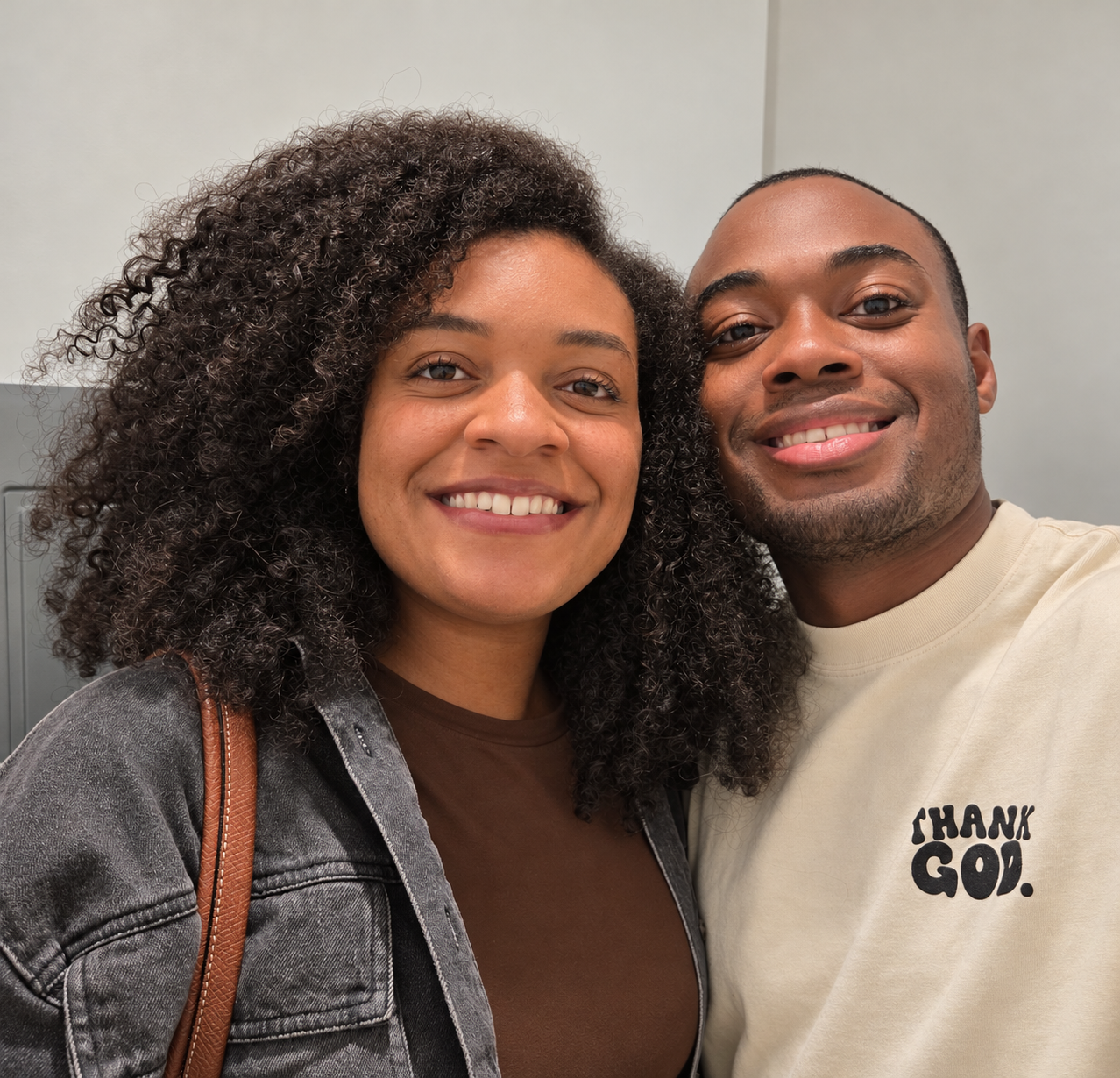 Jalen and Mikaela smiling together
